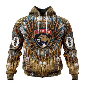Customized NHL Florida Panthers Special Native Costume Design Unisex Pullover Hoodie
