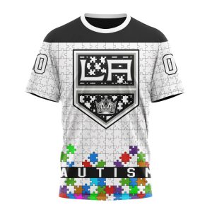 Customized NHL Los Angeles Kings Hockey Fights Against Autism Unisex Tshirt TS4109