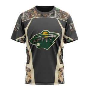 Customized NHL Minnesota Wild Special Camo Hunting Design Unisex Tshirt TS4124