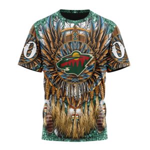Customized NHL Minnesota Wild Special Native Costume Design Unisex Tshirt TS4126