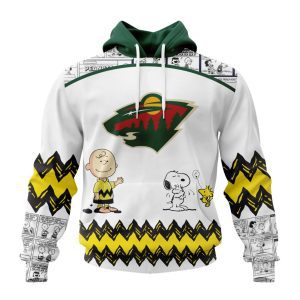 Customized NHL Minnesota Wild Special Snoopy Design Unisex Pullover Hoodie