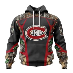 Customized NHL Montreal Canadiens Special Camo Hunting Design Unisex Hoodie
