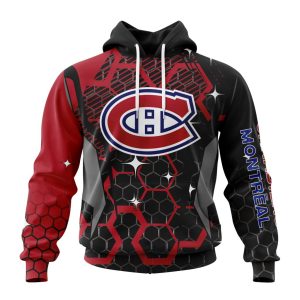 Customized NHL Montreal Canadiens Specialized Design With MotoCross Style Unisex Pullover Hoodie