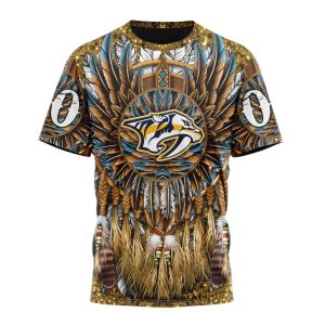 Customized NHL Nashville Predators Special Native Costume Design Unisex Tshirt TS4151