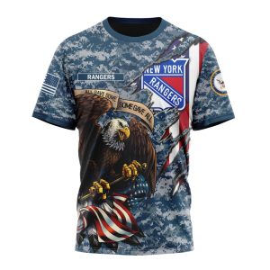 Customized NHL New York Rangers Honor US Navy Veterans Unisex Tshirt TS4187
