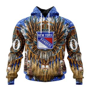 Customized NHL New York Rangers Special Native Costume Design Unisex Pullover Hoodie