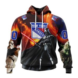 Customized NHL New York Rangers Specialized Darth Vader Star Wars Unisex Pullover Hoodie