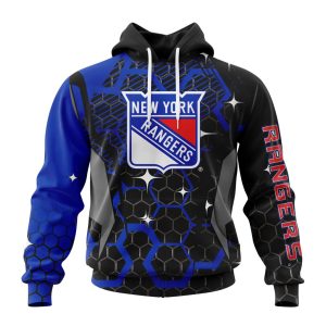 Customized NHL New York Rangers Specialized Design With MotoCross Style Unisex Pullover Hoodie