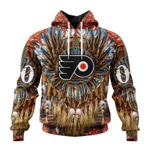 Customized NHL Philadelphia Flyers Special Native Costume Design Unisex Pullover Hoodie
