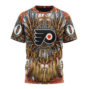 Customized NHL Philadelphia Flyers Special Native Costume Design Unisex Tshirt TS4215