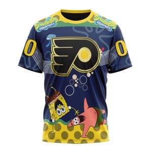 Customized NHL Philadelphia Flyers Specialized Jersey With SpongeBob Unisex Tshirt TS4221