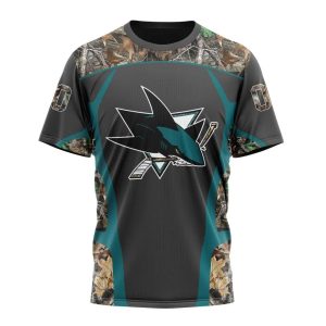Customized NHL San Jose Sharks Special Camo Hunting Design Unisex Tshirt TS4238