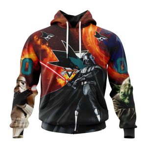 Customized NHL San Jose Sharks Specialized Darth Vader Star Wars Unisex Pullover Hoodie