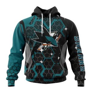 Customized NHL San Jose Sharks Specialized Design With MotoCross Style Unisex Pullover Hoodie
