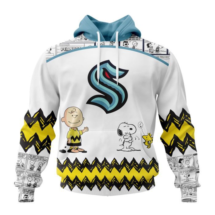 Customized NHL Seattle Kraken Special Snoopy Design Unisex Pullover Hoodie