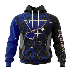 Customized NHL St. Louis Blues Specialized Design With MotoCross Style Unisex Pullover Hoodie
