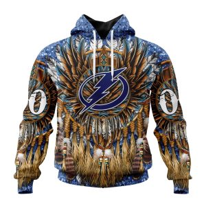 Customized NHL Tampa Bay Lightning Special Native Costume Design Unisex Pullover Hoodie