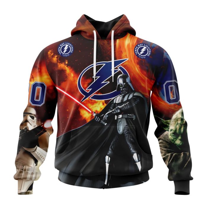 Customized NHL Tampa Bay Lightning Specialized Darth Vader Star Wars Unisex Pullover Hoodie