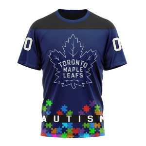 Customized NHL Toronto Maple Leafs Hockey Fights Against Autism Unisex Tshirt TS4288