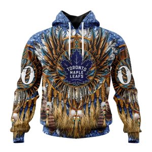 Customized NHL Toronto Maple Leafs Special Native Costume Design Unisex Pullover Hoodie