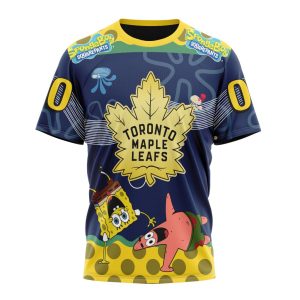 Customized NHL Toronto Maple Leafs Specialized Jersey With SpongeBob Unisex Tshirt TS4298
