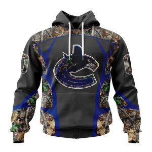 Customized NHL Vancouver Canucks Special Camo Hunting Design Unisex Hoodie