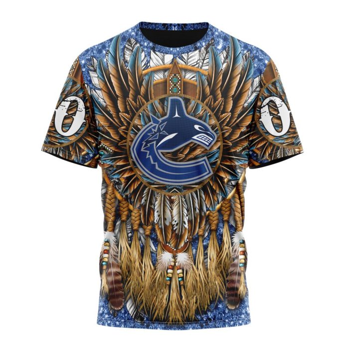 Customized NHL Vancouver Canucks Special Native Costume Design Unisex Tshirt TS4304