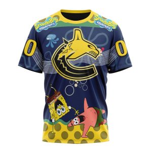 Customized NHL Vancouver Canucks Specialized Jersey With SpongeBob Unisex Tshirt TS4310