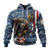 Customized NHL Vegas Golden Knights Honor US Navy Veterans Unisex Pullover Hoodie