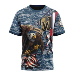 Customized NHL Vegas Golden Knights Honor US Navy Veterans Unisex Tshirt TS4314