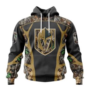 Customized NHL Vegas Golden Knights Special Camo Hunting Design Unisex Hoodie