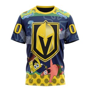Customized NHL Vegas Golden Knights Specialized Jersey With SpongeBob Unisex Tshirt TS4323