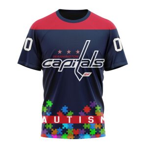 Customized NHL Washington Capitals Hockey Fights Against Autism Unisex Tshirt TS4326