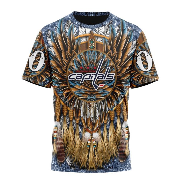 Customized NHL Washington Capitals Special Native Costume Design Unisex Tshirt TS4330