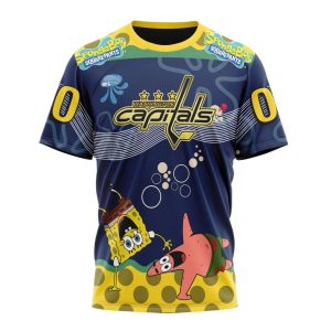 Customized NHL Washington Capitals Specialized Jersey With SpongeBob Unisex Tshirt TS4336