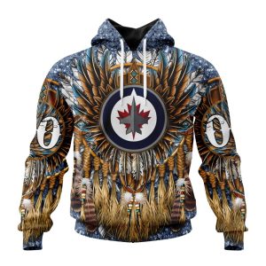 Customized NHL Winnipeg Jets Special Native Costume Design Unisex Pullover Hoodie