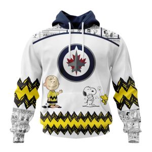 Customized NHL Winnipeg Jets Special Snoopy Design Unisex Pullover Hoodie
