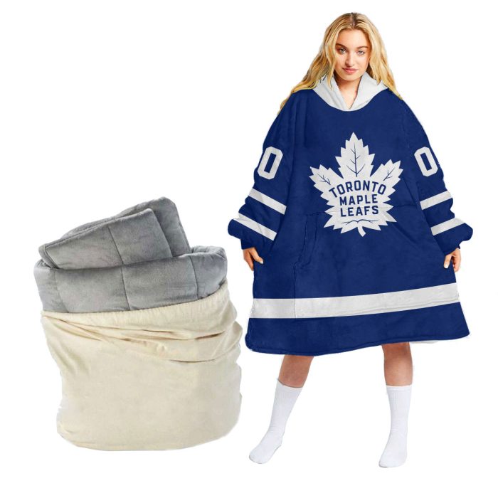 Customized Toronto Maple Leafs Retro Classic Oodie Blanket Hoodie Wearable Blanket