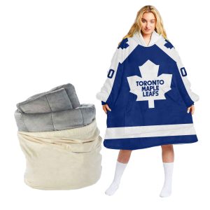 Customized Toronto Maple Leafs Retro Gradient Oodie Blanket Hoodie Wearable Blanket