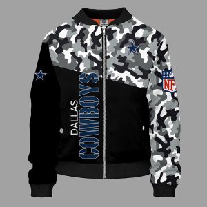 Dallas Cowboys Camouflage Black Bomber Jacket TBJ4568