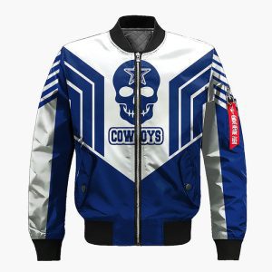 Dallas Cowboys Skull Blue Bomber Jacket TBJ4570