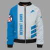 Detroit Lions Blue Bomber Jacket Gucci Luxury Jacket TBJ4582