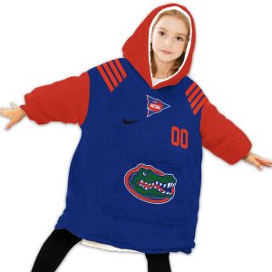 Florida Gators - Personalize Oodie Blanket Hoodie Wearable Blanket