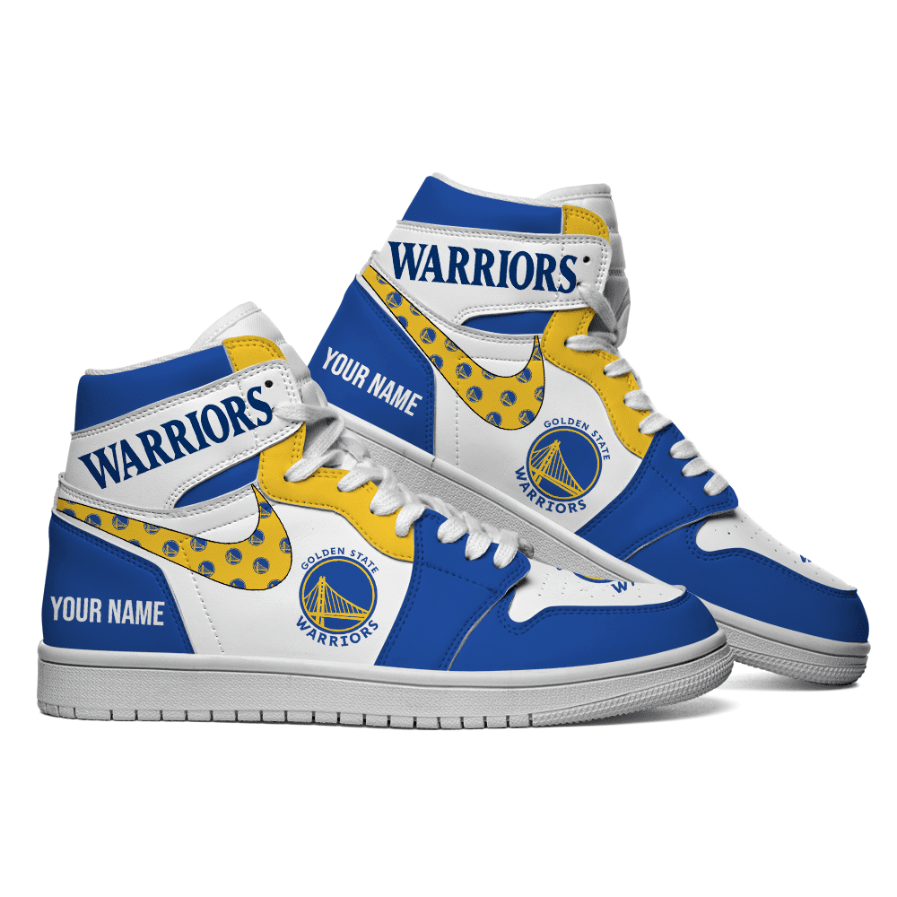 Golden State Warriors Personalized NBA AJ1 Nike Sneakers High Top ...