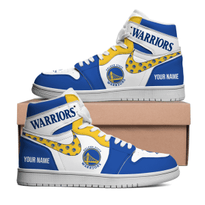 Golden State Warriors Personalized NBA AJ1 Nike Sneakers High Top