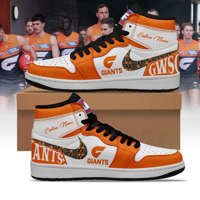 Greater Western Sydney Giants AFL Personalized AJ1 Nike Sneakers High Top Shoes