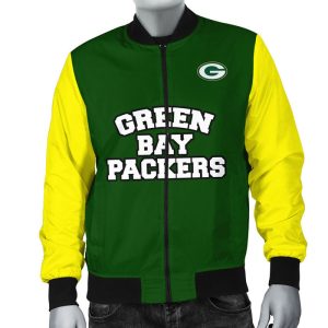 Green Bay Packers Green Yellow Unisex Bomber Jacket TBJ4595
