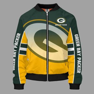 Green Bay Packers Yellow Green Bomber Jacket TBJ4590