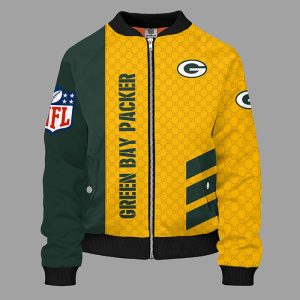 Green Bay Packers Yellow Green Unisex Bomber Jacket Gucci Luxury Jacket TBJ4598