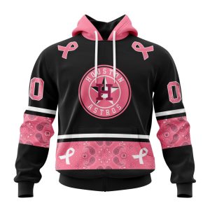 Houston Astros Specialized Design In Classic Style With Paisley! In October We Wear Pink Breast Cancer Unisex Pullover Hoodie